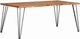 Coaster® Sherman Natural Acacia Dining Table with Black Metal Legs-0