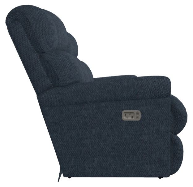 La-Z-Boy® Pinnacle Navy Power Wall Reclining Loveseat with Headrest and Console-2