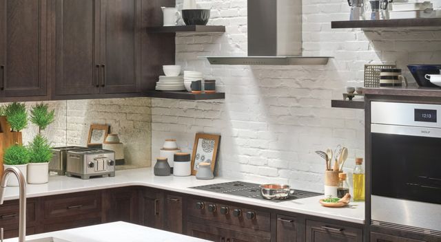 Wolf® 36" Stainless Steel & Glass Wall Range Hood-1