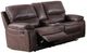 Mazin Furniture Kincaide Brown Manual Reclining Loveseat with Center Console-1