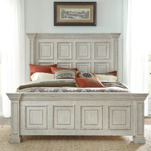 Liberty Furniture Big Valley Whitestone California King Panel Bed-1
