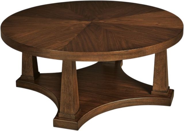 Signature Design by Ashley® Rustic Plains Warm Brown Round Cocktail Table-3