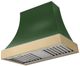 AGA Cascade 36" Cornwall Green Wall Mounted Range Hood  with Brushed Brass Trim-0