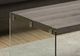 Monarch Specialties Inc. Dark Taupe Tempered Glass Coffee Table-1