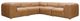Moe's Home Collection Form Dream 5-Piece Sonoran Tan L-Shaped Modular Leather Sectional and Ottoman-0