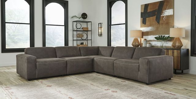 Signature Design by Ashley® Allena 5-Piece Gunmetal Sectional-1