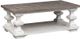 Liberty Furniture Sedona 3-Piece Distressed White Occasional Table Set with Gravel Top -1
