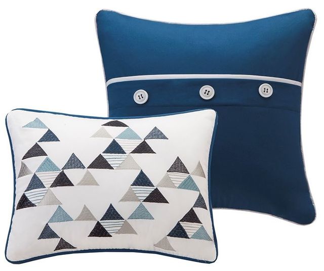 Olliix by Intelligent Design Camilo Blue Full/Queen Comforter Set-2