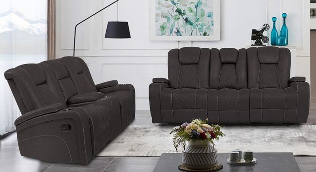 American Wholesale Furniture Transformer Granite Dual Reclining Loveseat -2
