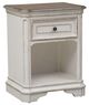Liberty Furniture Magnolia Manor Antique White/Weathered Bark Nightstand-0
