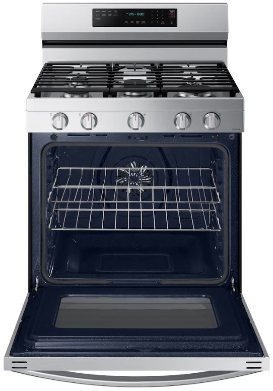 Samsung 30" Fingerprint Resistant Stainless Steel Freestanding Gas Range-2