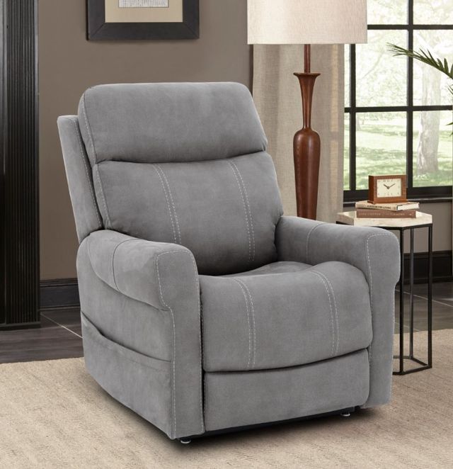 BarcaLounger® Lloyd Stonewash Dove Power Lift Recliner-2