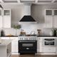 ZLINE 36" Fingerprint Resistant Stainless Steel Range Hood with Black Matte Shell-1