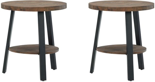 Signature Design by Ashley® Chanzen 2 Piece Black/Brown Living Room Table Set-0