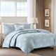 Olliix by Harbor House 4 Piece Dusty Blue Full/Queen Seaside Coverlet Set-1