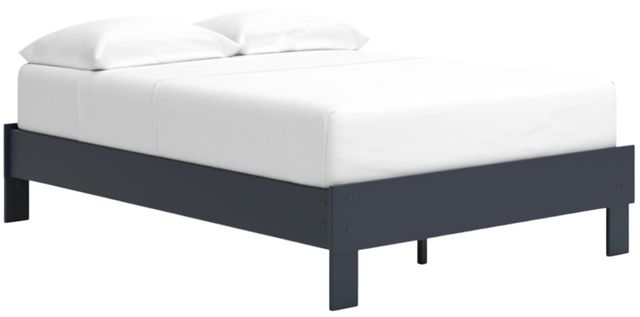 Signature Design by Ashley® Simmenfort Matte Navy Blue Full Platform Bed-0