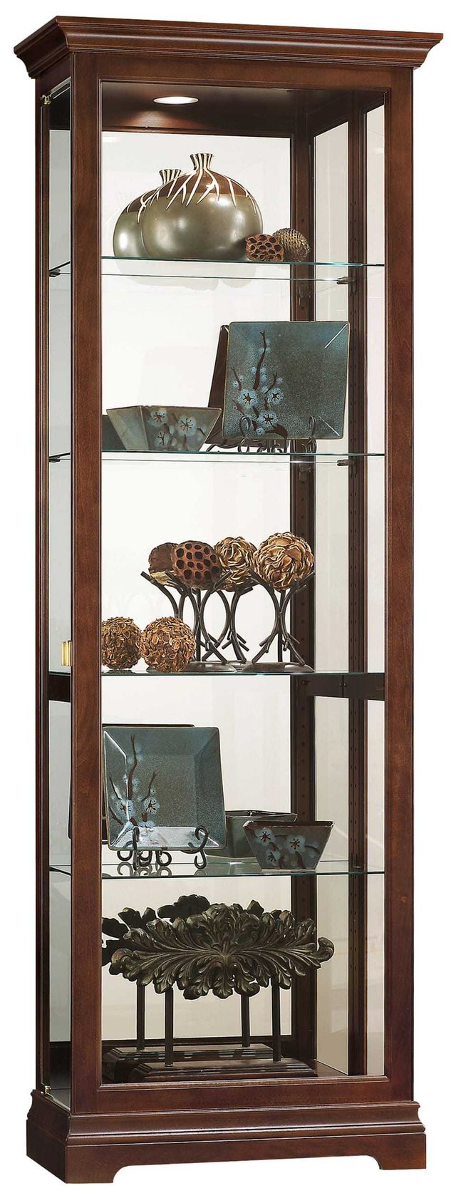 Howard Miller® Brantley VI Cherry Bordeaux Curio Cabinet-0
