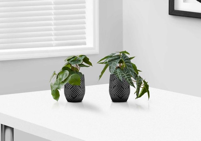 Monarch Specialties Inc. 2-piece 8" Artificial Plant with Black Pot-1