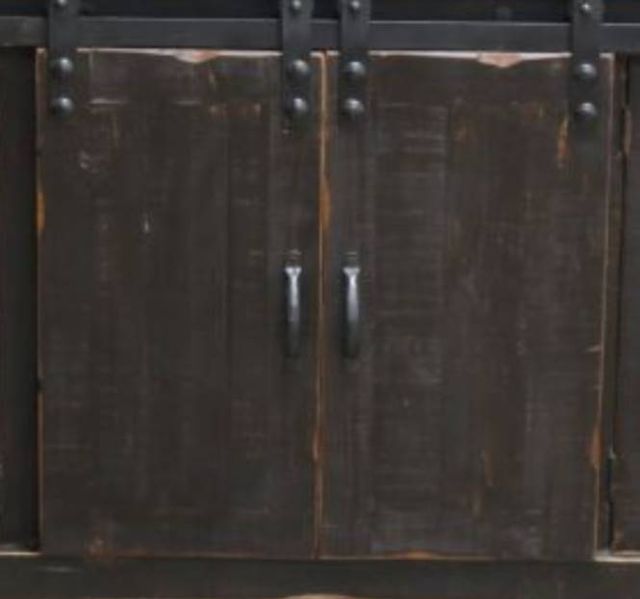 Million Dollar Rustic Midnight Barn Door Dark Brown 60" TV Stand-1