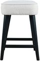 Jofran Inc. Urban Archive Wes Black/White Upholstered Backless Counter Stool-1