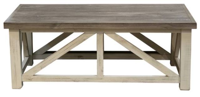 American Wholesale Furniture Spencer Granite/White Coffee Table-0
