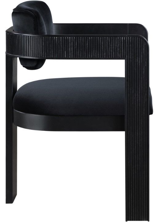 Meridian Furniture Sacha Black Velvet Dining Chair-2