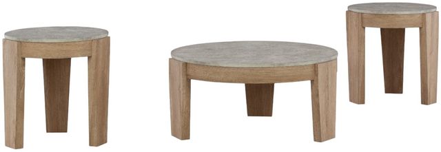 Signature Design by Ashley® Guystone 3-Piece Gray/Light Brown Occasional Table Set-1