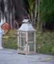 A & B Home  2-Piece Brown/Silver Urban Scape Lantern Set-4