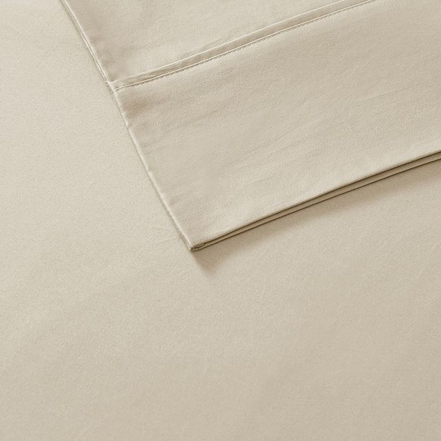 Olliix by Madison Park 525 Thread Count Ivory Queen Cotton Rich Sheet Set-1