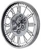 YHD Silver Framed 32" Round Gear Clock-2