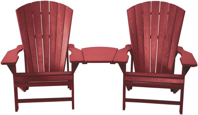 C.R. Plastics Burgundy Arm Table-2