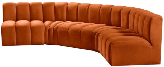 Meridian Furniture Arc 5-Piece Cognac Sectional-2