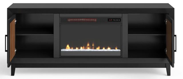 Legends Home Ventura Black/Bourbon 70" Fireplace TV Stand-1
