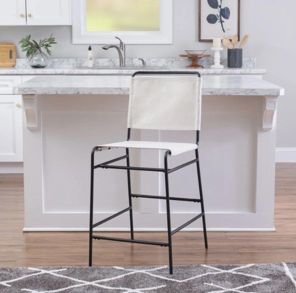 Powell® Wade Black/Cream Counter Stool-1