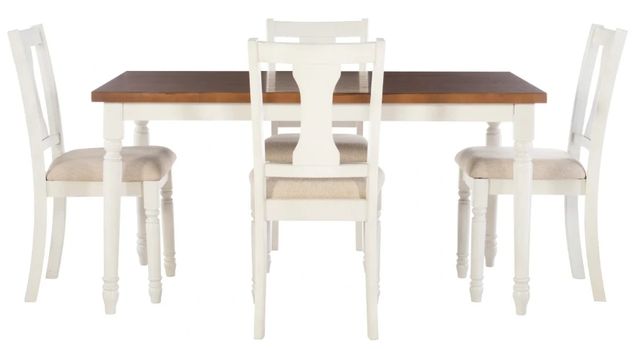 Powell® Willow 5-Piece Beige/Brown/Vanilla White Dining Set-3