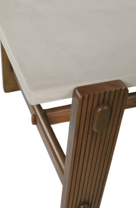 Rowe® Kindred Mineral Top Rectangle Dining Table with Sesame Base-4