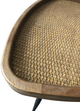Moe's Home Collection Rollo Brown Rattan Side Table with Black Metal Legs-2