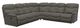 La-Z-Boy® James 5-Piece Charcoal Leather Manual Reclining Sectional-0