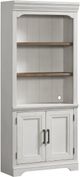 Intercon Drake French Oak/Rustic Gray Bunching Bookcase with Door-2
