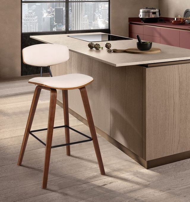 Armen Living Fox Cream 28.5" Bar Stool-LCFOBAWACR30-4