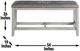 Steve Silver Co. Hyland Stone Gray/Vegan Rawhide Counter Bench-2