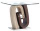 Global Furniture USA 2-Piece Glass Top End Table with Oak/Walnut Base Set-0