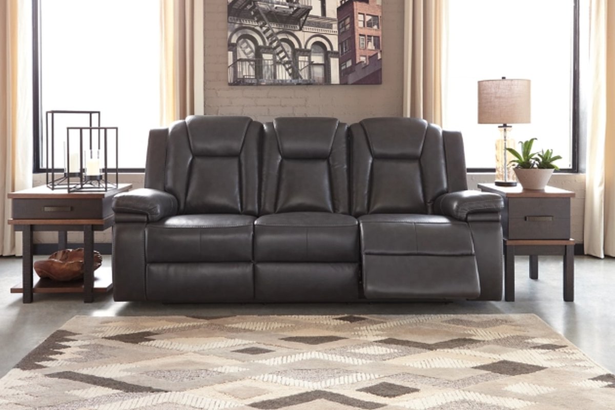Ashley Garristown Gray Power Reclining Sofa Minervas Home