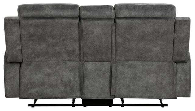 Homelegance® Muncie Brownish Gray Double Manual Reclining Loveseat with Center Console-3