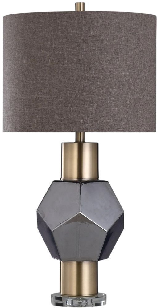 Harp & Finial® Chelsea Charcoal/Gold/Gray Table Lamp-0
