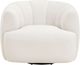 TOV Furniture Jasmine Cream Velvet Swivel Accent Chair-3