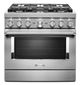 KitchenAid® 36" Stainless Steel Pro Style Dual Fuel Range-0