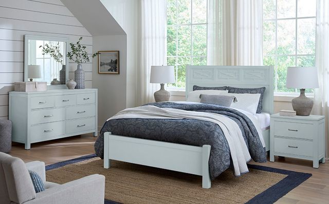 Vaughan-Bassett Tide & Timber Blue Maple California King Panel Bed-1