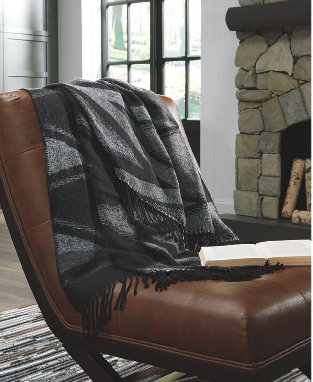 Signature Design by Ashley® Cecile Black/Gray Throw-1