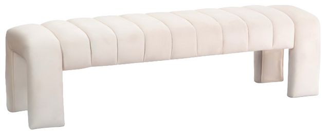 Meridian Furniture Andaz Cream Accent Bench-0